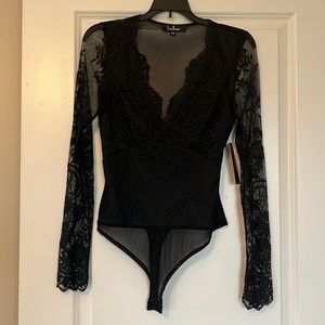 Lulus black lace bodysuit